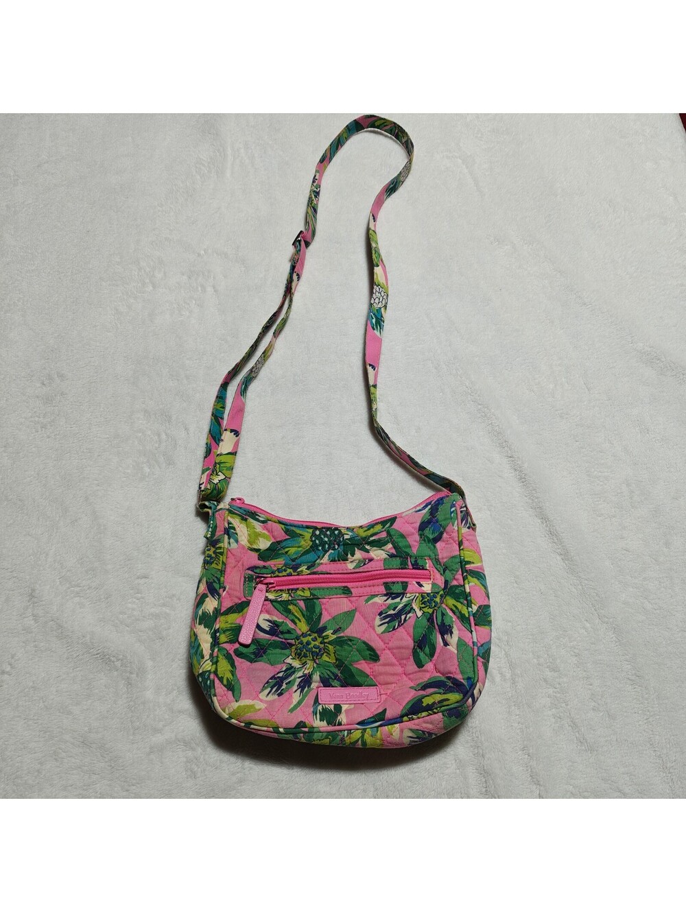 Vera Bradley Pink floral quilted crossbody purse